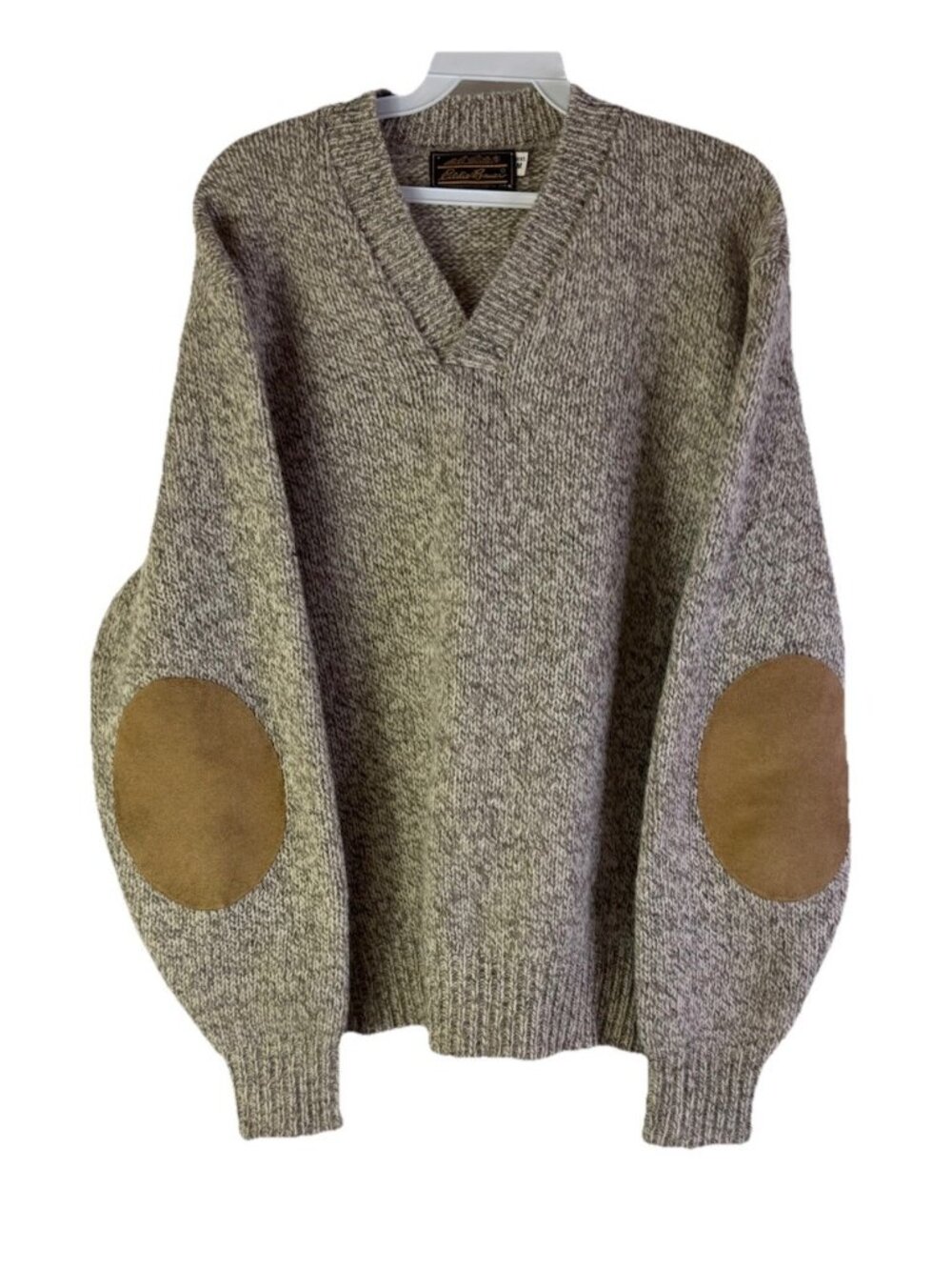 Vintage 90s Eddie Bauer Wool Blend Elbow Patch Sweater